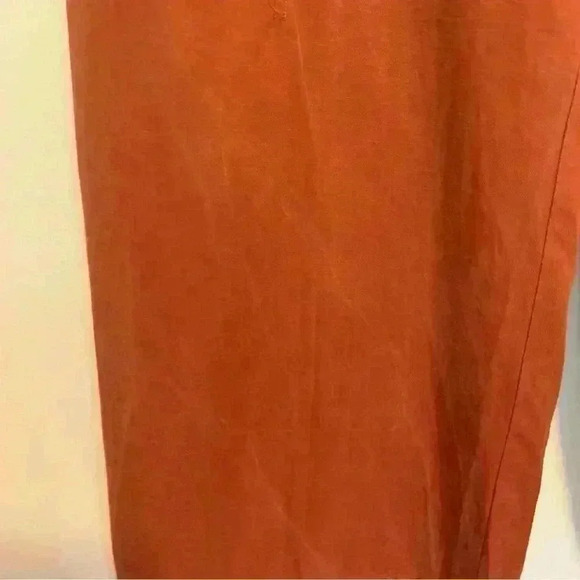 Eileen Fisher Cropped Burnt Orange Earthy Pull On Tie Waist Pants Size Medium - Picture 5 of 12